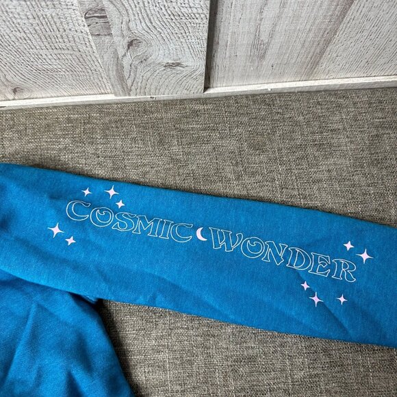 Cat & Jack Youth Girls Hoodie Sweatshirt Size M Blue Cosmic Wonder Outer Space - Picture 5 of 6